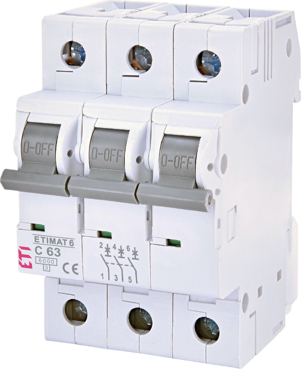 Электроавтомат ETI 6 3p C 63А (6 kA) (2145522) в интернет магазине ...