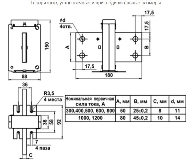 Измерительный трансформатор Мегомметр Т-066-1 (1000/5) в интернет ...