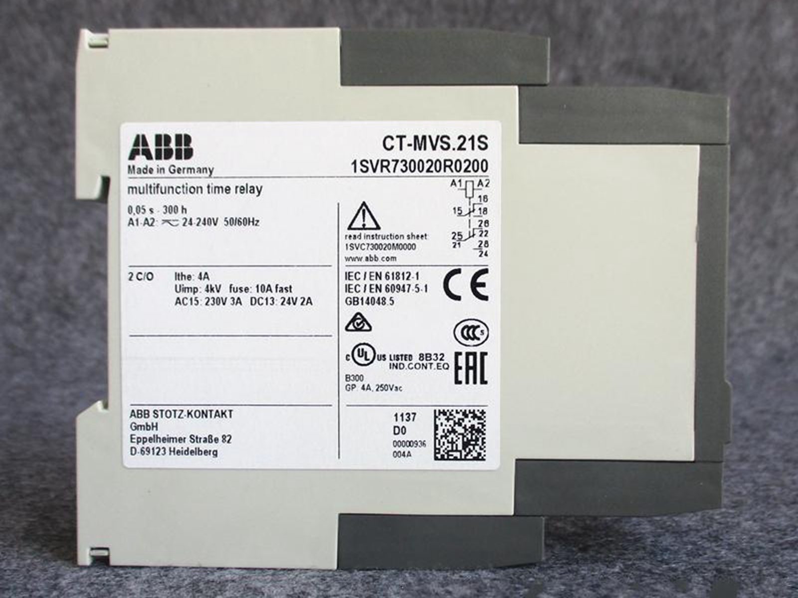 ABB Zeitrelais, rückfallverzögert 2We, 24-48VDC, 24-240VAC CT-APS.22S ABB Zeitrelais, rückfallverzögert 2We, 24-48VDC, 24-240VAC CT-APS.22S