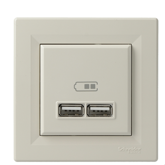 Зображення Schneider Electric з серії Asfora EPH2700223 кремового кольору