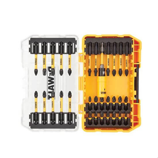 Изображение набора бит DeWALT DT70737Tв пластиковом кейсе желтого цвета