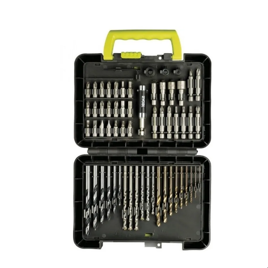 Изображение набора инструментов Ryobi 5132002248в пластиковом кейсе черного цвета