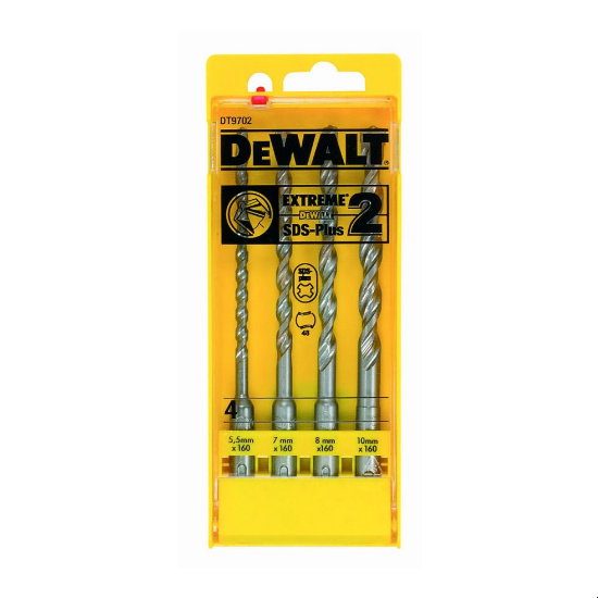 Фото набора буров DeWALT DT9702в пластиковом кейсе желтого цвета