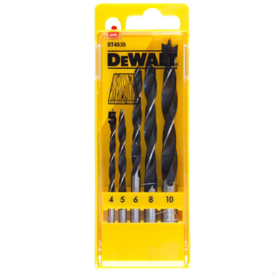 Фото набора сверл DeWALT DT4535в пластиковом кейсе желтого цвета