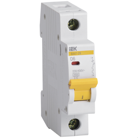 Фото IEK ВА47-29 1P D 6A (MVA20-1-006-D)