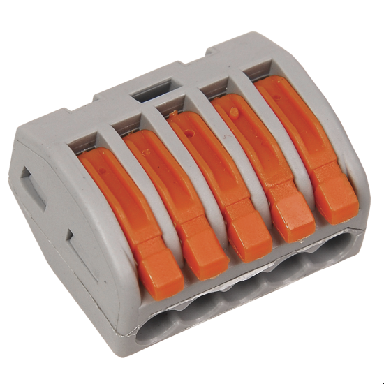 СМК 222-415 IEK серого цвета (на 5 контактов) (сечение до 4мм²) , I<sub>n</sub>=32А