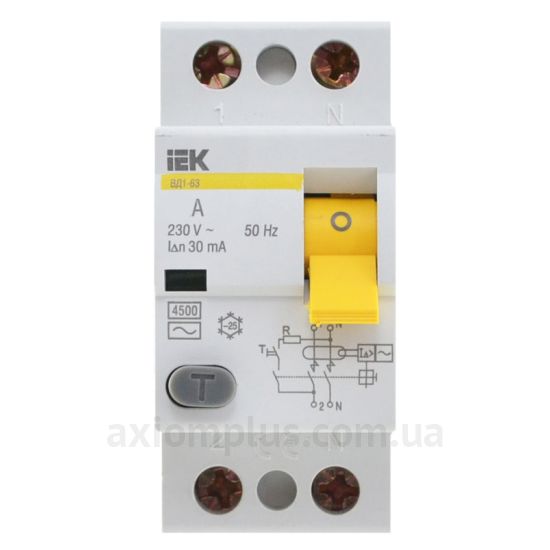 Зображення IEK ВД1-63 2Р 50А 30мА (тип АС)
