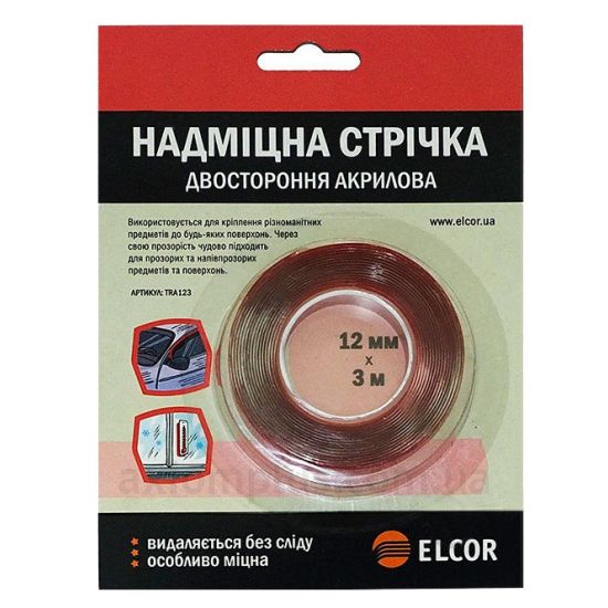 Ізоляційна стрічка прозорого кольору Elcor TRA123 (40206799)