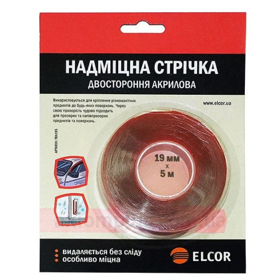 Ізоляційна стрічка прозорого кольору Elcor TRA195 (40206800)