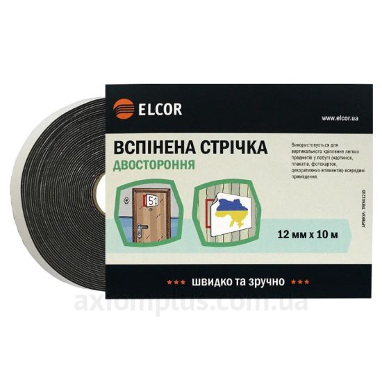 Изолента черного цвета Elcor TREVA1210 (40206778)