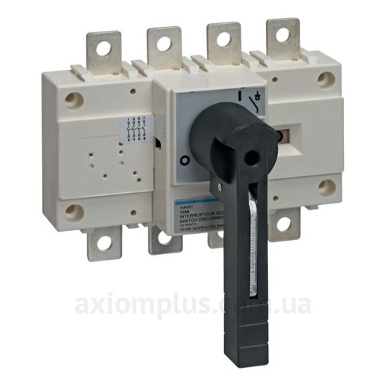 Корпусный разрывной 4P выключатель нагрузки 0-1 на 125А Hager HA451