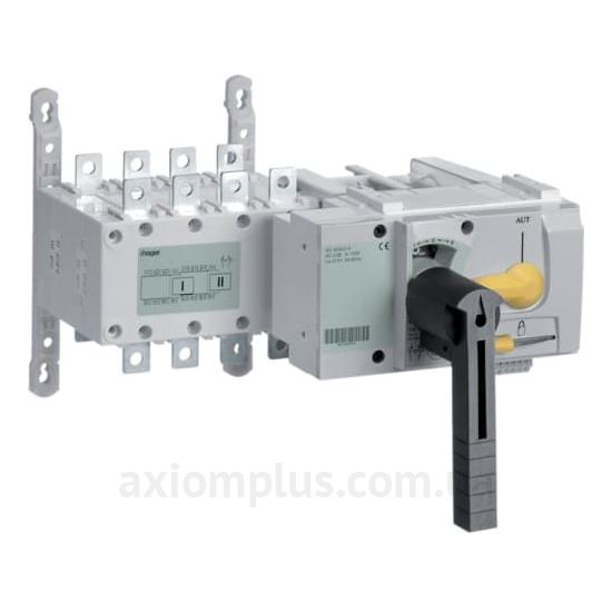 Корпусный разрывной 4P переключатель нагрузки 1-0-2 на 1250А Hager HIB491M
