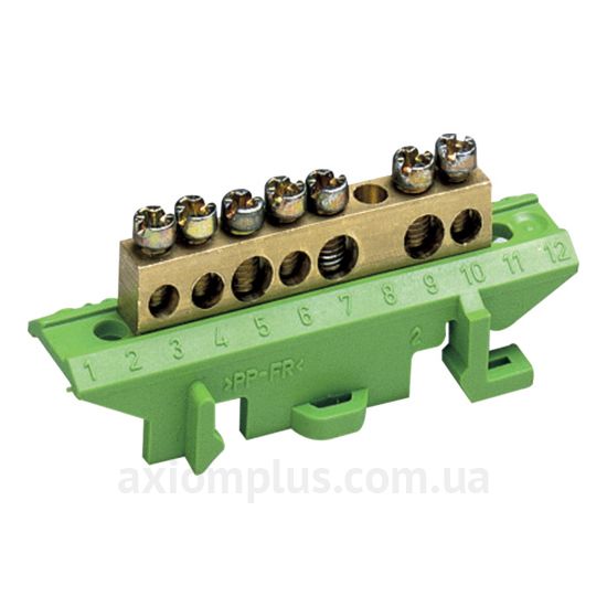 Шина (PE) Hager KM07E (4 контакта) (зеленый цвет) фото
