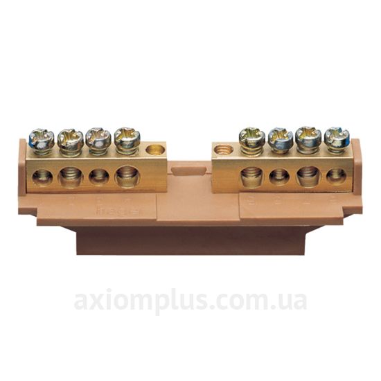 Зображення шина (L) фазна Hager KM08L (8 контактів) (коричневий колір)