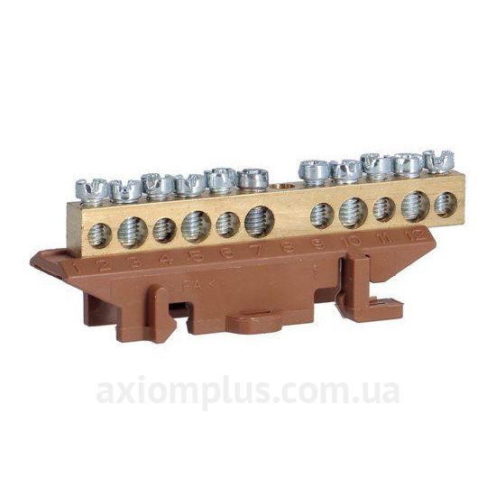 Фото шина (L) фазна Hager KM10C (10 контактів) (коричневий колір)