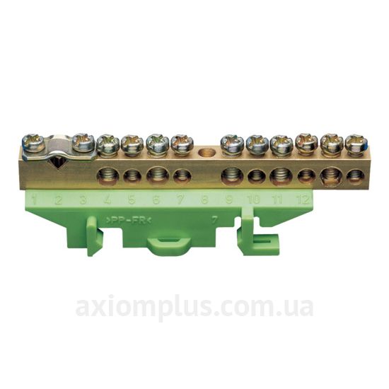 Зображення шина (PE) Hager KM11B (11 контактів) (зелений колір)