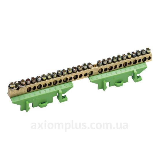 Зображення шина (PE) Hager KM25E (25 контактів) (зелений колір)
