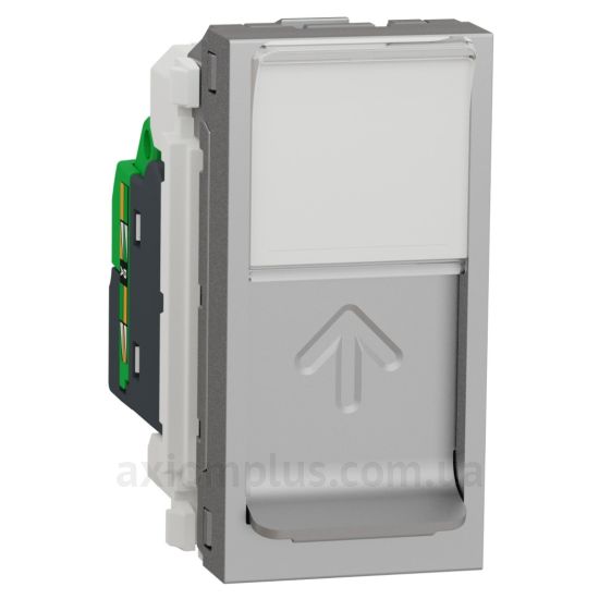 Фото Schneider Electric з серії Unica Pure NU341030 алюмінієвого кольору