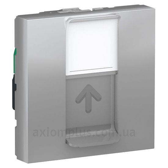 Зображення Schneider Electric серії Unica Pure NU341130 алюмінієвого кольору