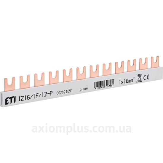 Шина ETI 2921091 FORK 1P 100А (12 контактов) (белый цвет) фото
