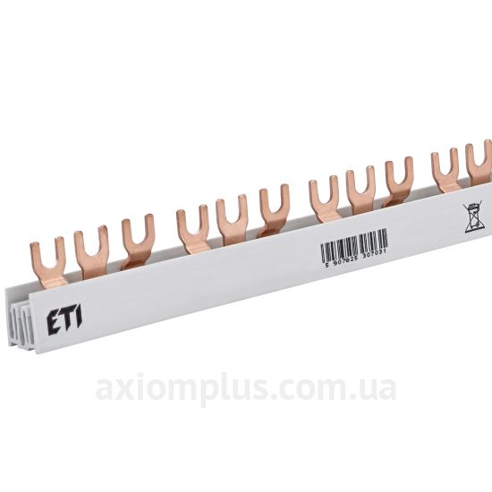 Шина ETI 2921130 FORK 3P 63А (12 контактов) (белый цвет) фото