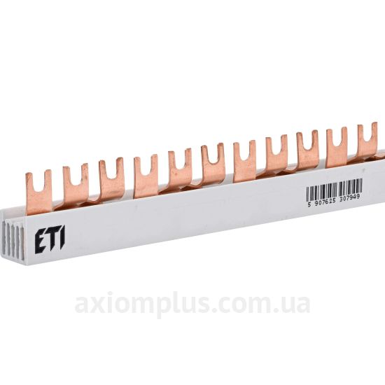 Зображення шина ETI 2921140 FORK 3P 63А (12 контактів) (білий колір)