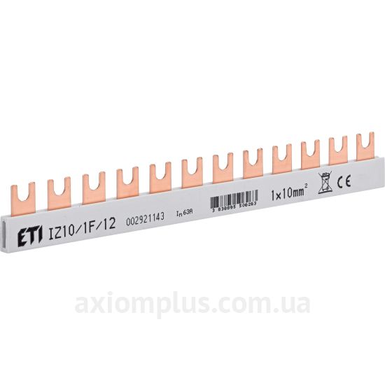 Шина ETI 2921143 FORK 1P 63А (12 контактов) (белый цвет) фото