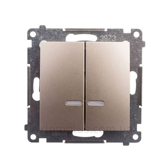 Фото Kontakt Simon з серії Simon 54 Premium DW5BL.01/44 золотого кольору