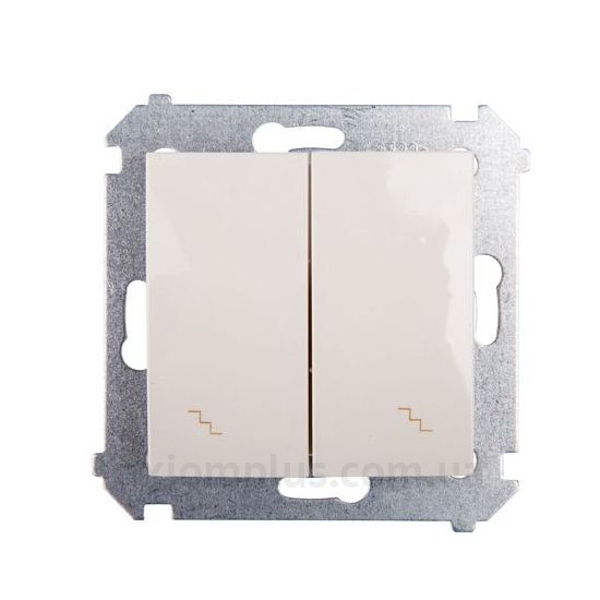 Изображение Kontakt Simon из серии Simon 54 Premium DW6/2L.01/41 кремового цвета