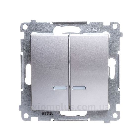 Фото Kontakt Simon из серии Simon 54 Premium DW5BL.01/43 серебристого цвета