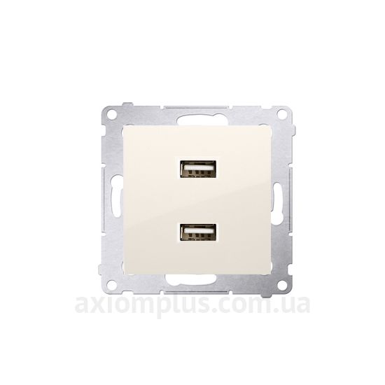 Изображение Kontakt Simon серии Simon 54 Premium DC2USB.01/41 кремового цвета