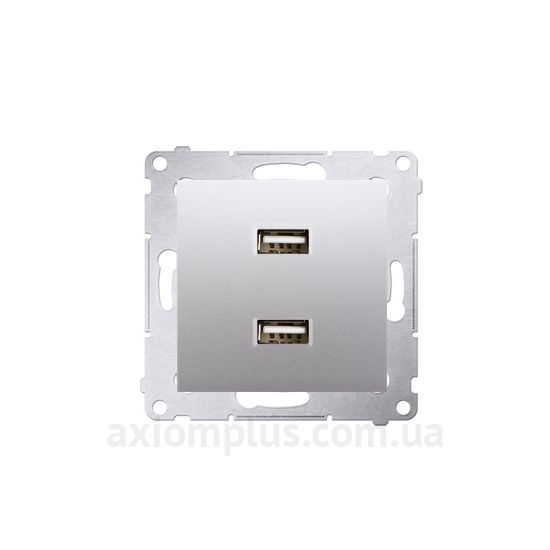 Изображение Kontakt Simon серии Simon 54 Premium DC2USB.01/43 серебристого цвета