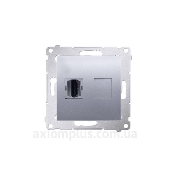 Фото Kontakt Simon серии Simon 54 Premium DGHDMI.01/43 серебристого цвета