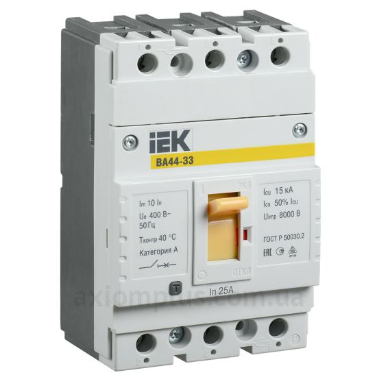 Фото IEK ВА44-33 25А 3Р 15кА (SVA4410-3-0025)