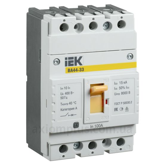 Изображение IEK ВА44-33 100А 3Р 15кА (SVA4410-3-0100)