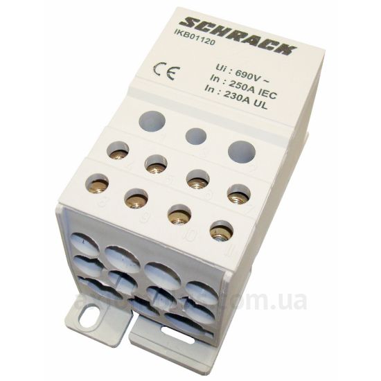 IKB01120-- Schrack Technik серого цвета (на 8 контактов) (сечение до 70мм²) , I<sub>n</sub>=250А
