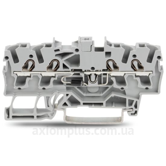 2002-1411/1000-410 Wago серого цвета (на 4 контакта) (S <sub>кабеля</sub> до 2,5мм²) , I<sub>n</sub>=24А