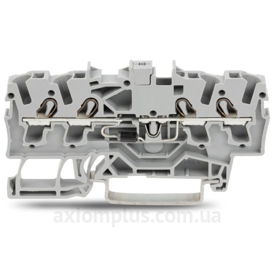 2002-1411/1000-411 Wago сірого кольору (на 4 контакта) (S <sub>кабелю</sub> до 2,5мм²) , I<sub>n</sub>=24А