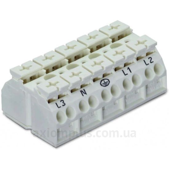 862-605 Wago білого кольору (на 20 контактів) (перетин до 4мм²) , I<sub>n</sub>=32А