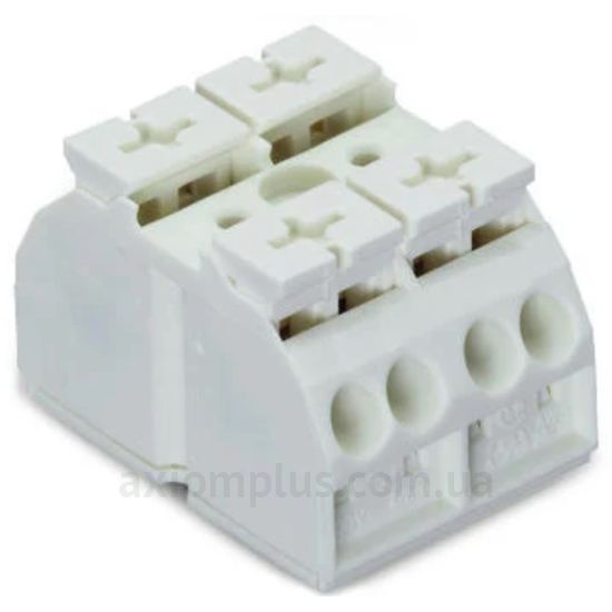 862-632 Wago белого цвета (на 8 контактов) (S <sub>провода</sub> до 4мм²) , I<sub>n</sub>=32А