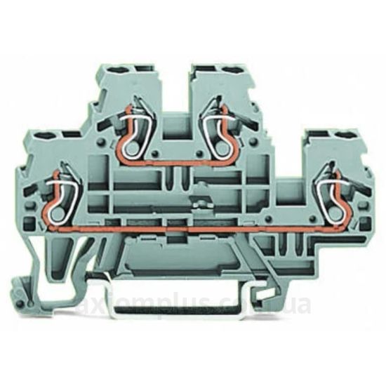 870-501 Wago серого цвета (на 4 контакта) (S <sub>кабеля</sub> до 2,5мм²) , I<sub>n</sub>=24А