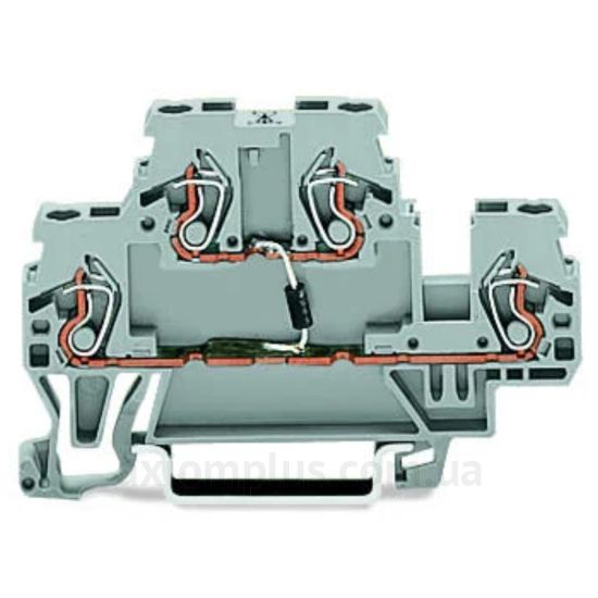870-540/281-410 Wago серого цвета (на 4 контакта) (сечение до 2,5мм²)