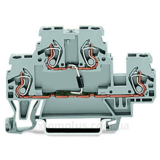 870-540/281-411 Wago серого цвета (на 4 контакта) (сечение до 2,5мм²)