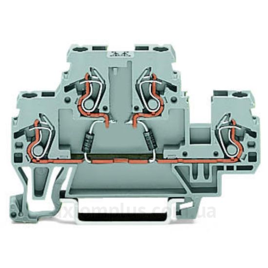 870-542/281-487 Wago серого цвета (на 4 контакта) (сечение до 2,5мм²)