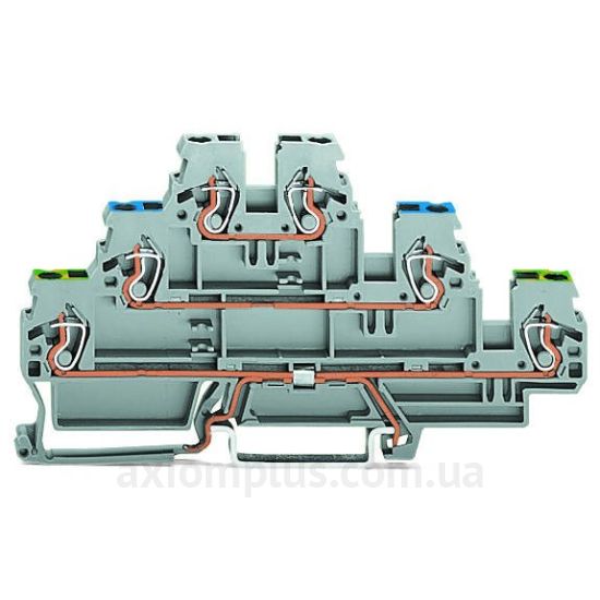 870-567 Wago серого цвета (на 6 контактов) (сечение до 1,5мм²) , I<sub>n</sub>=24А