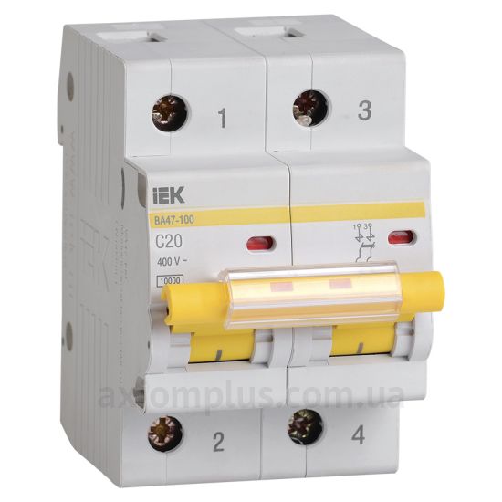 Фото IEK ВА47-100 2Р 20А 10кА C (MVA40-2-020-C)