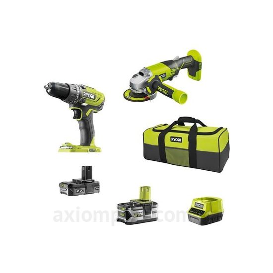 Зображення набору електроінструментів Ryobi 5133003819 зеленого кольору