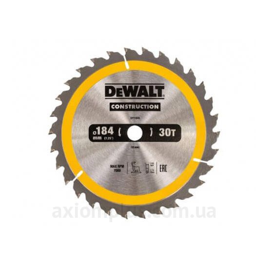 Изображение пильного диска для циркулярки DeWALT DT1940 184мм×16мм 30Т