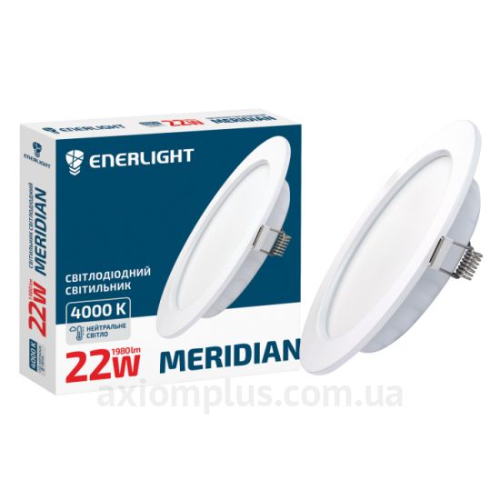 Круглый светильник белого цвета Enerlight Meridian MERIDIAN22SMD80N фото