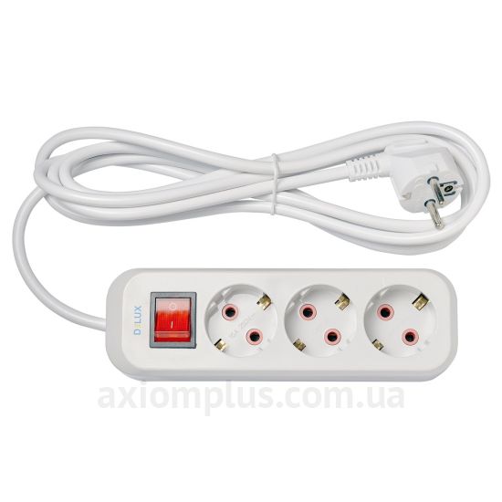 Удлинитель Delux G3JS ABS 3м с заземлением и кнопкой (90017744) 90017744 фото